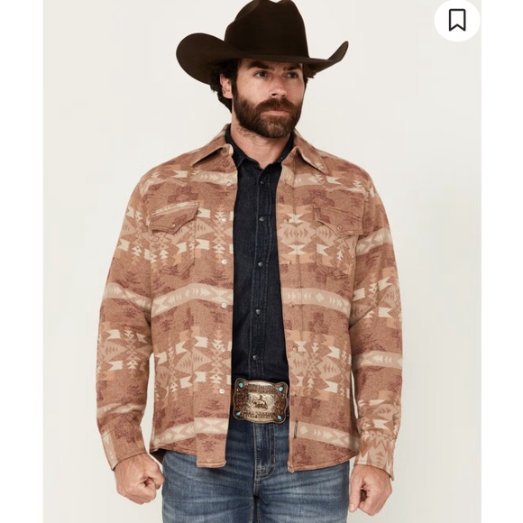 Wrangler Other - Wrangler Retro Southwestern Aztec Print Snap Western Shirt Jacket Men's Size L H
